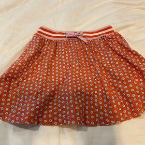 Mini Boden Red & White Flower Skort - Size 7/8